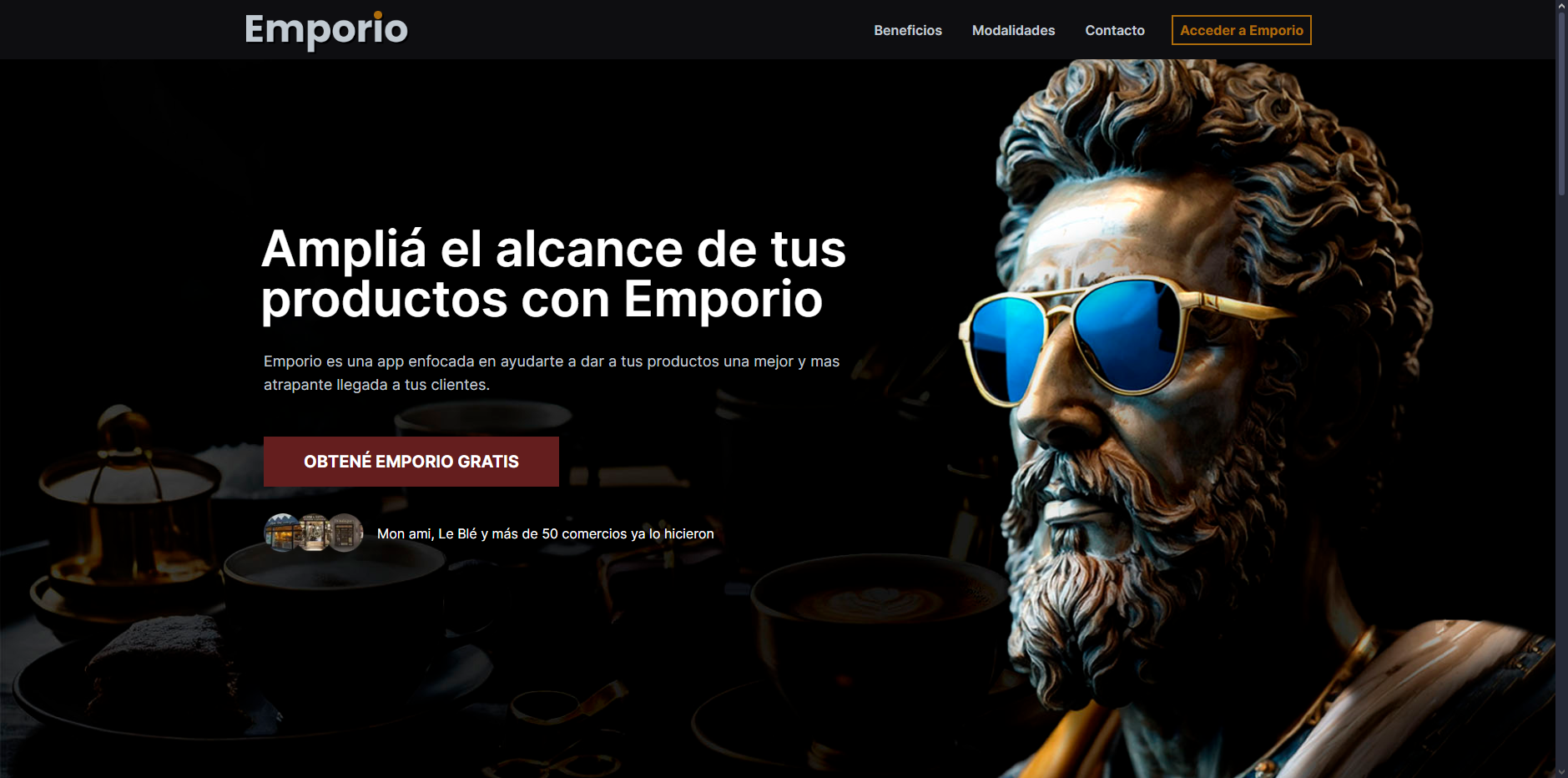 Vista previa de la App Web Emporio