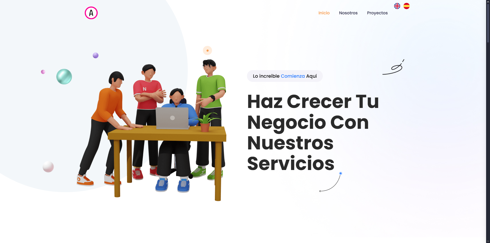 Vista previa del sitio web de Estudio A Branding