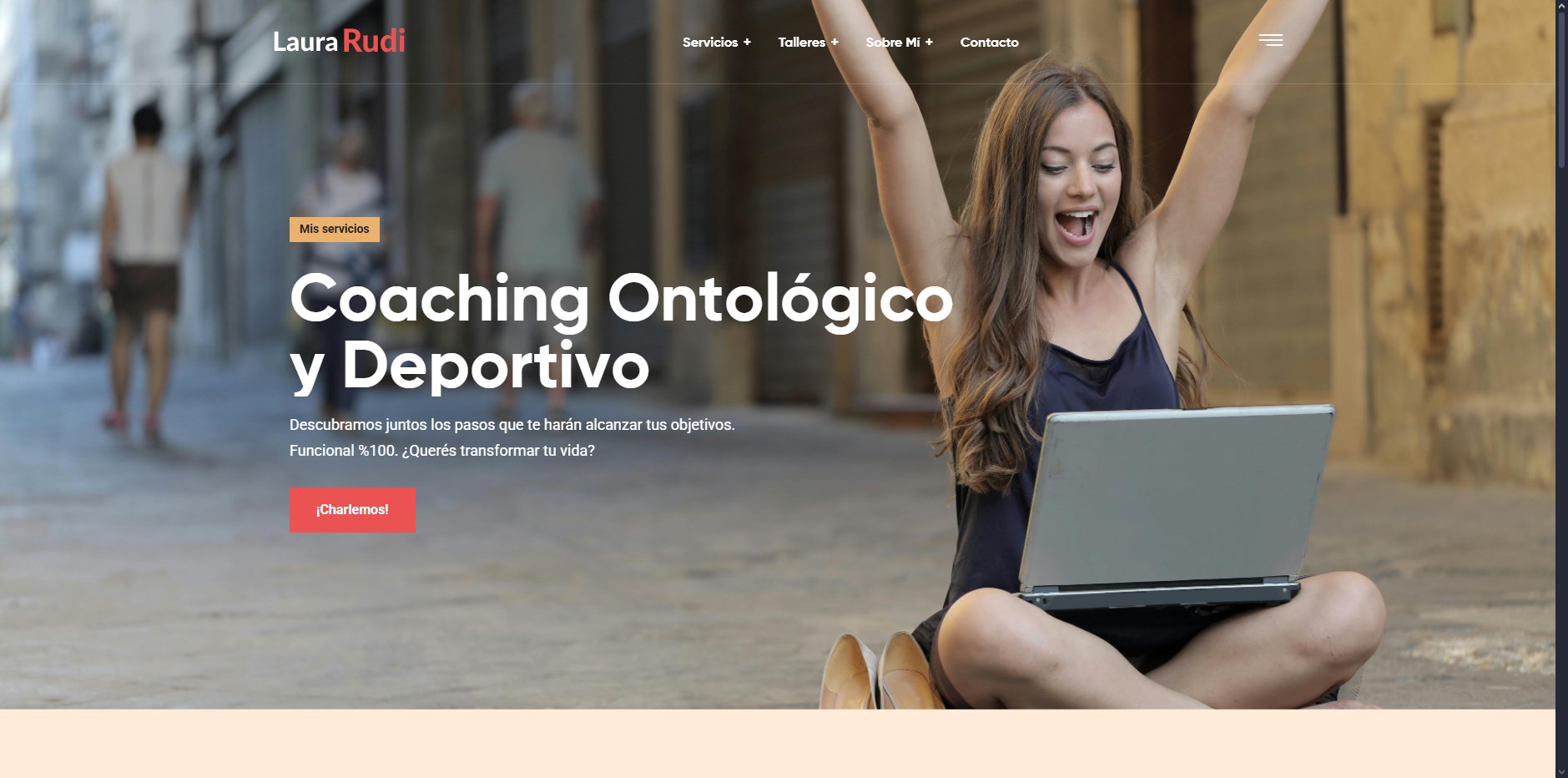 Vista previa del sitio web de Laura Rudi Coach